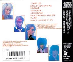First Japanese CD back cover